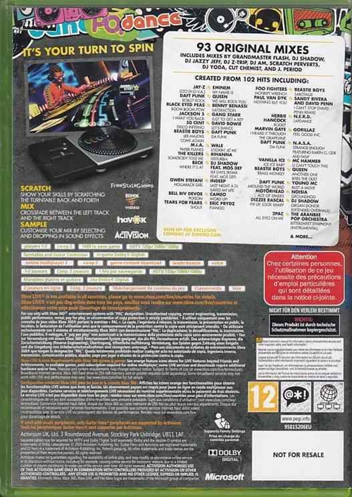 DJ Hero - XBOX Live - XBOX 360 (B Grade) (Genbrug)